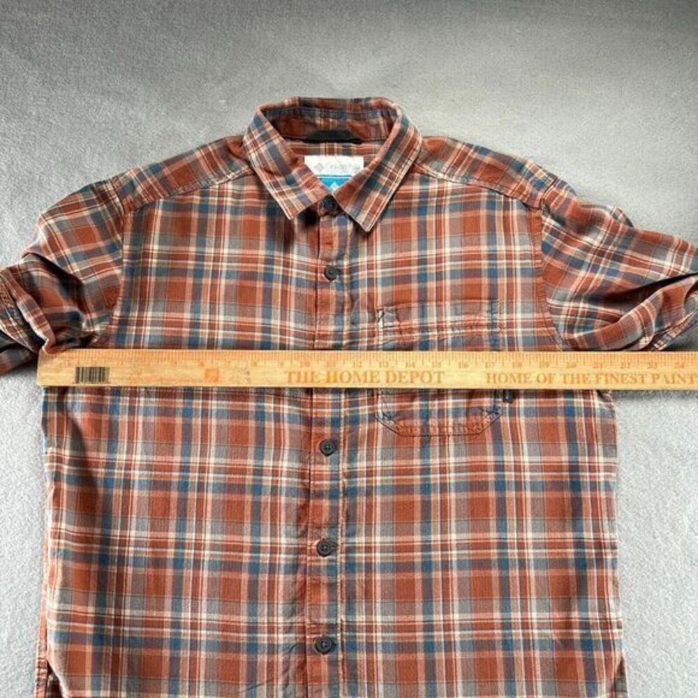 Columbia Shirt Mens Size S Brown Vapor Ridge III Hiking Fishing Brushed‎ Cotton - Picture 3 of 12